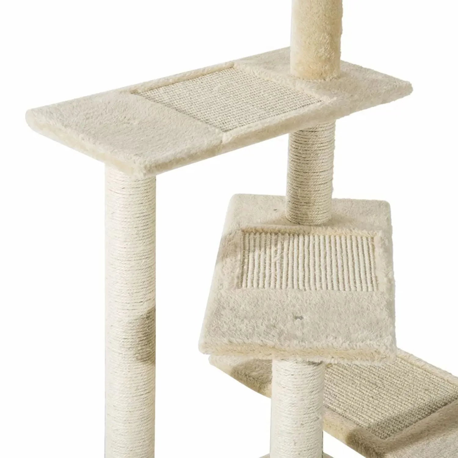 100cm Cat Tree Scratching Post Scratcher Pole Toy House Furniture Tower Condo - Beige