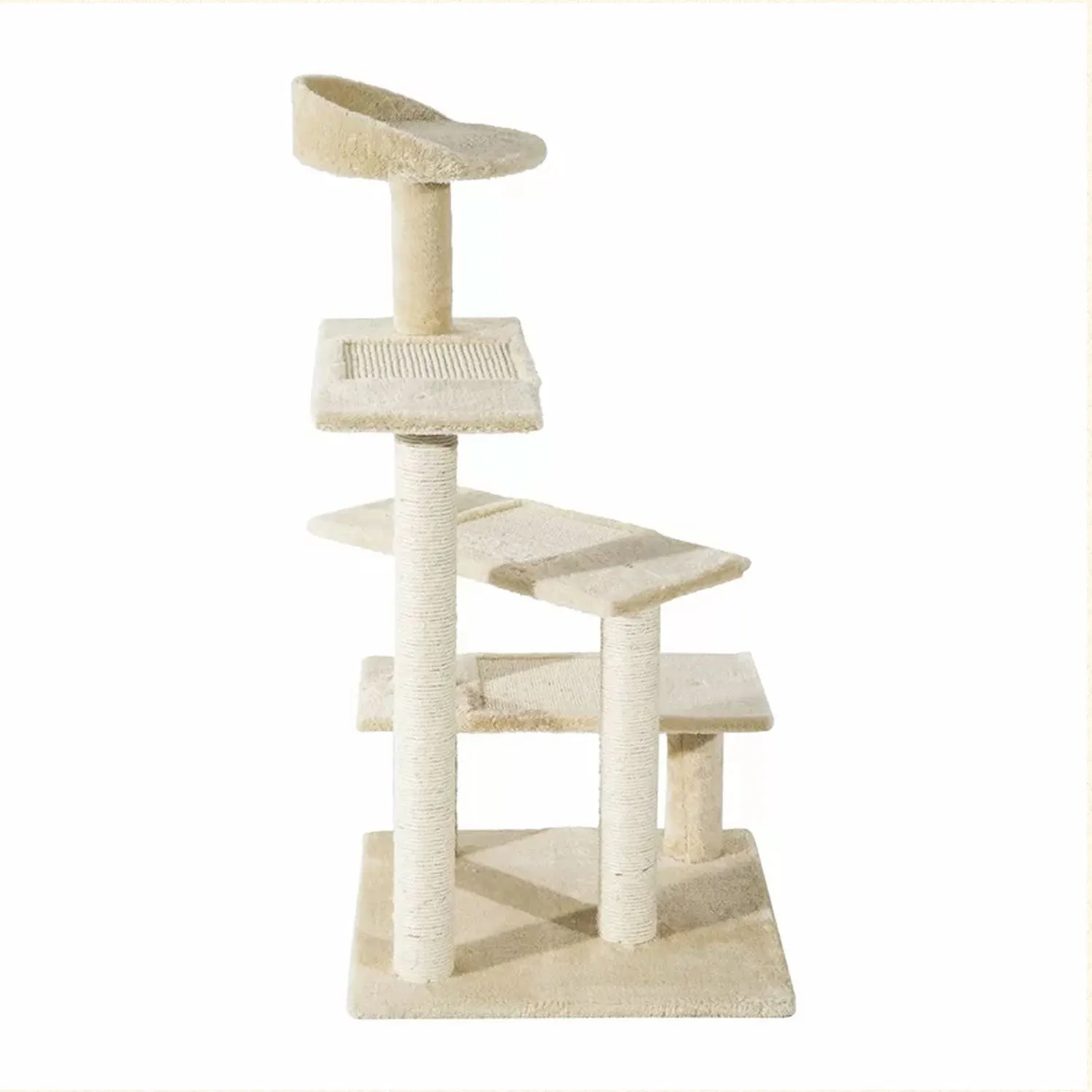 100cm Cat Tree Scratching Post Scratcher Pole Toy House Furniture Tower Condo - Beige