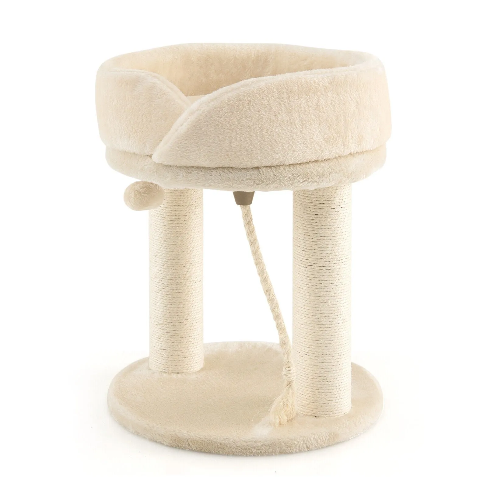 21" Cat Tree with Scratching Posts - Beige