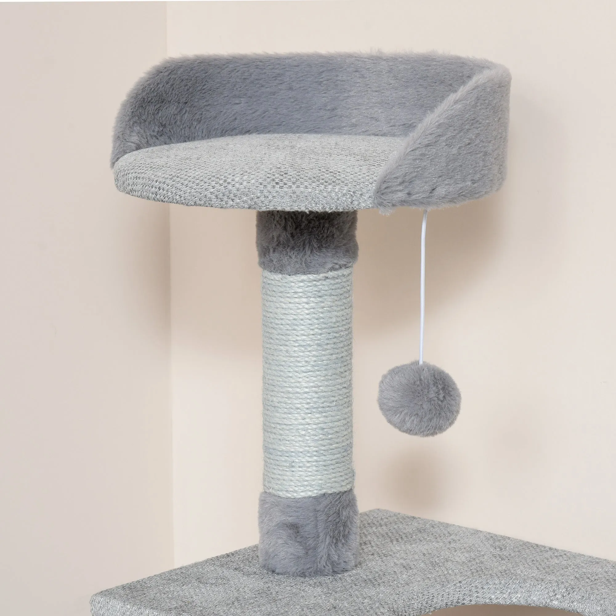 49" Cat Tree Condo with Activity Center - Grey