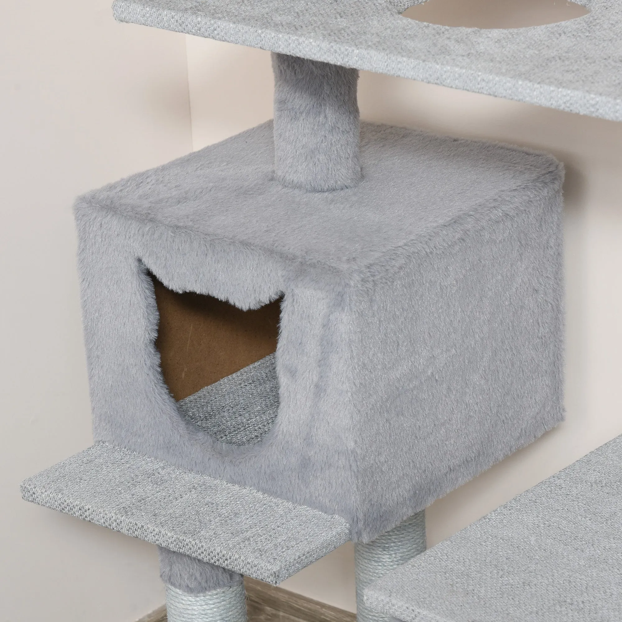 49" Cat Tree Condo with Activity Center - Grey