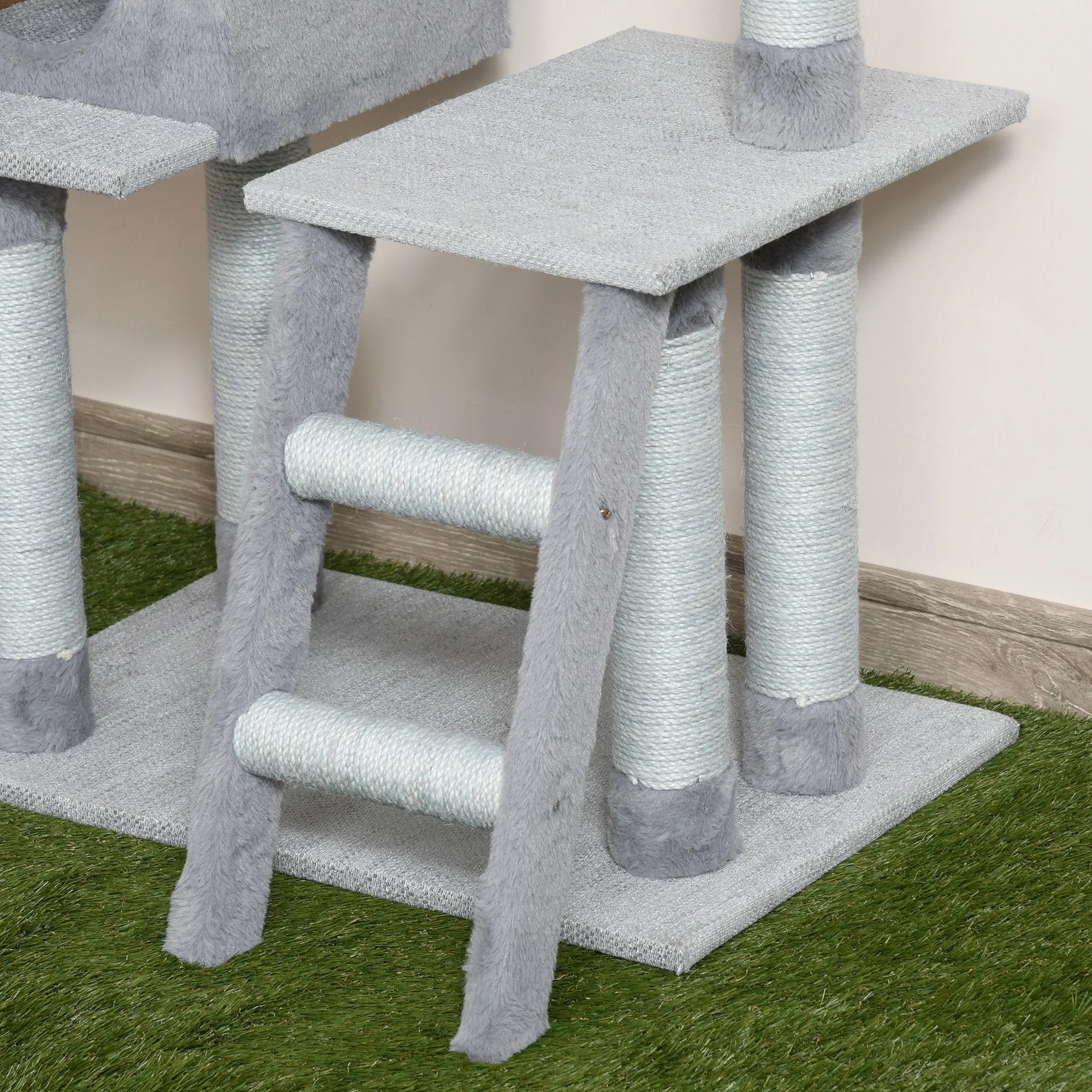 49" Cat Tree Condo with Activity Center - Grey