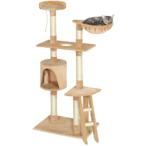 59" Pet Play House Cat Tree Scratcher Condo Furniture