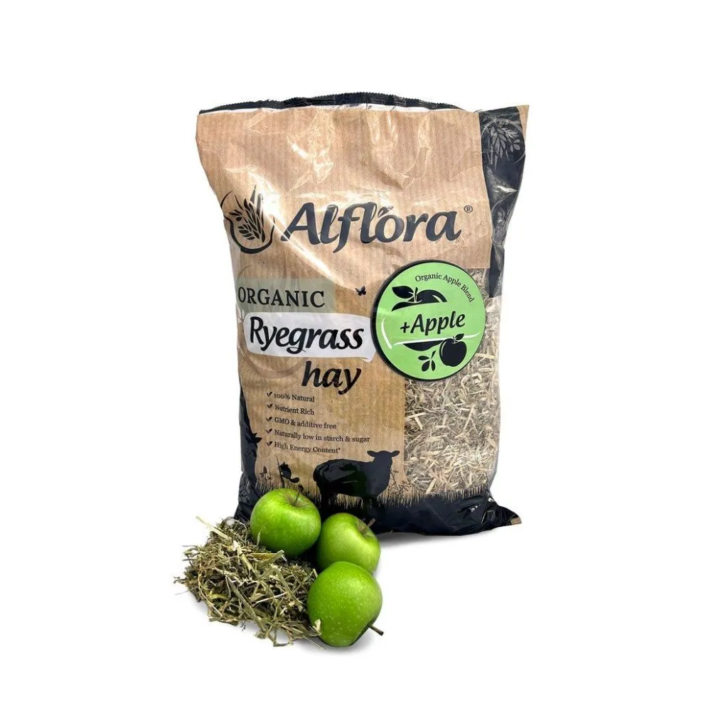 Alflora Organic Ryegrass Hay with Apple 1kg