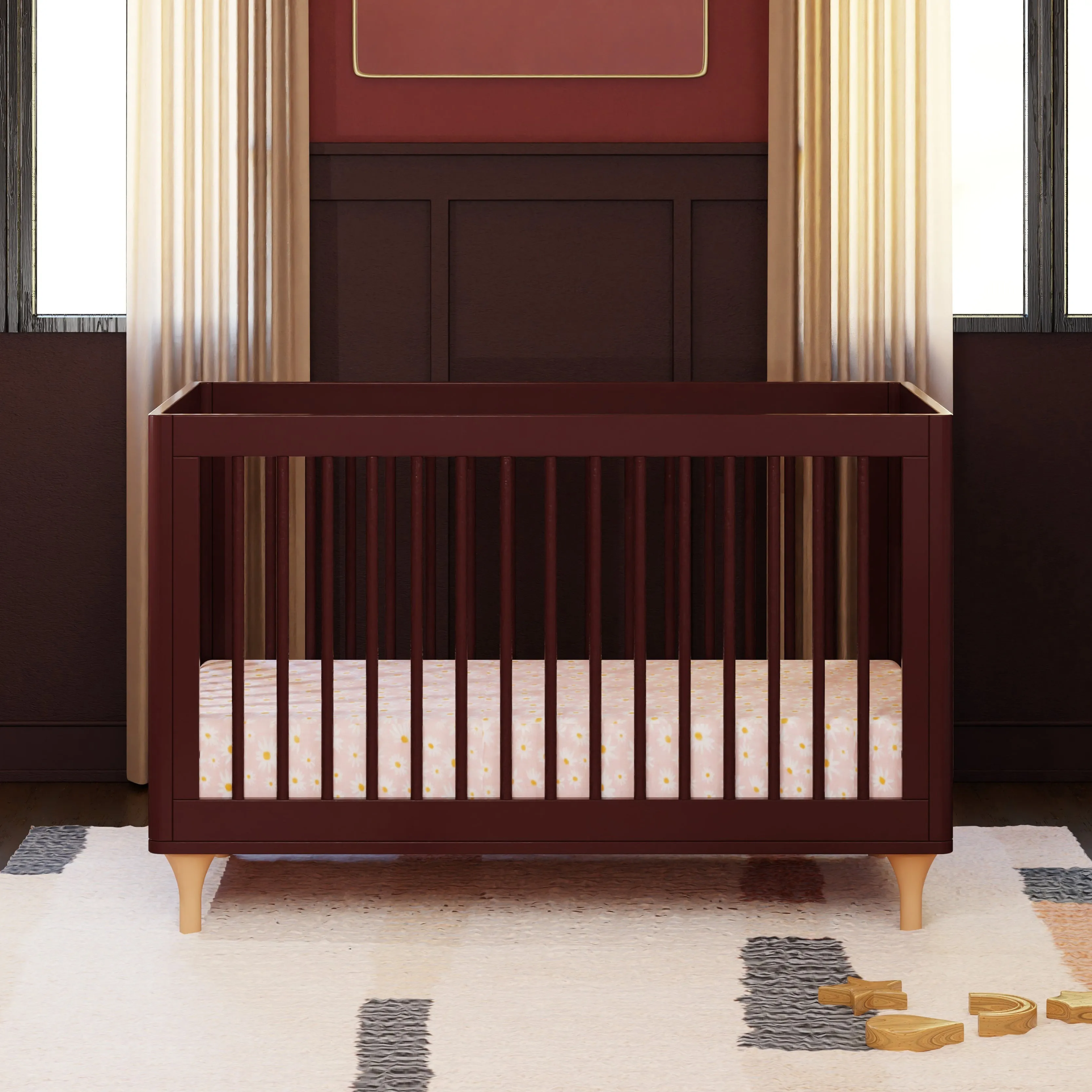 Babyletto Lolly 3-in-1 Convertible Crib with Toddler Bed Conversion Kit