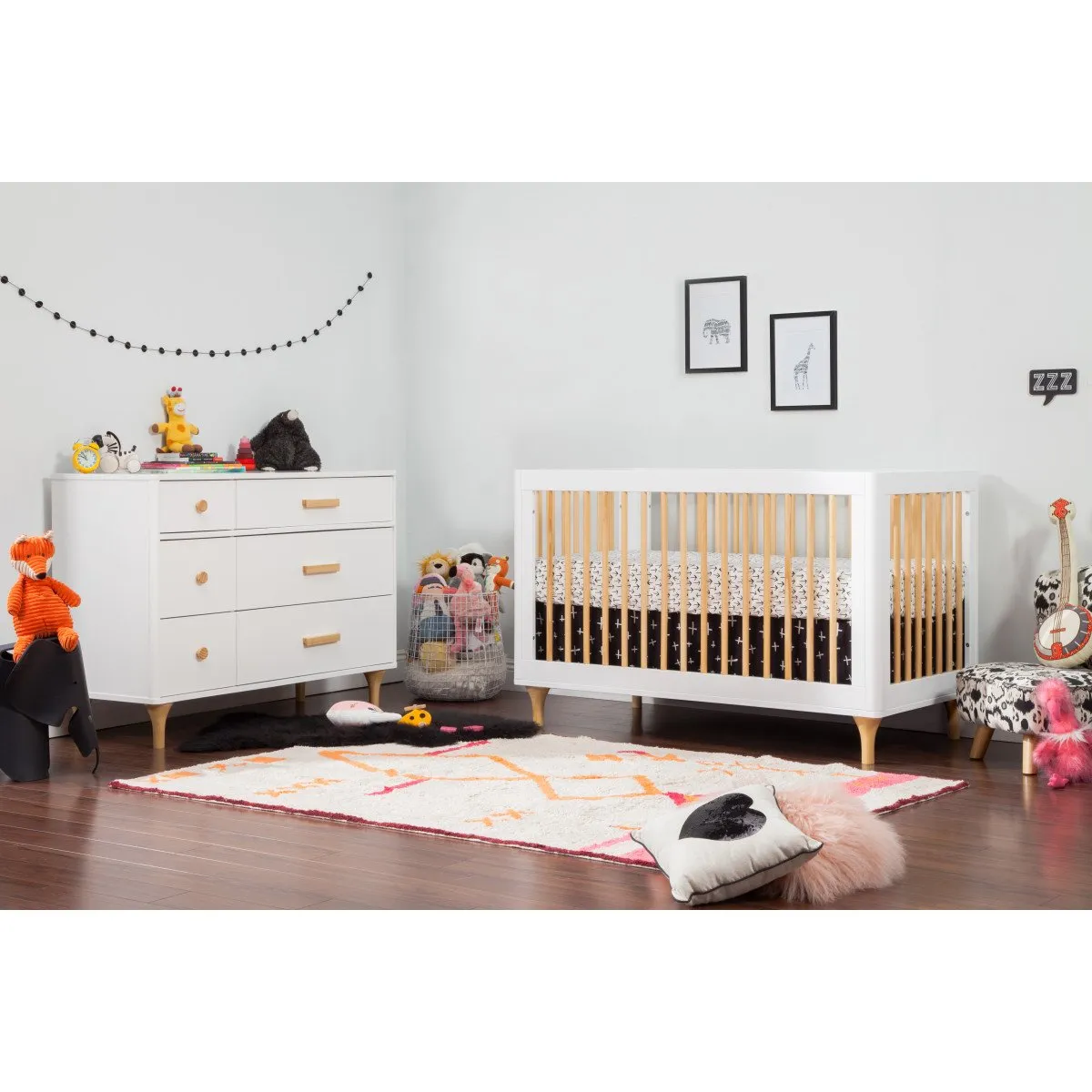 Babyletto Lolly 3-in-1 Convertible Crib with Toddler Bed Conversion Kit