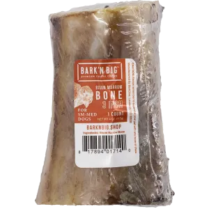 BarkNBig USA Bison Marrow Bone Dog Treat, 3-4"