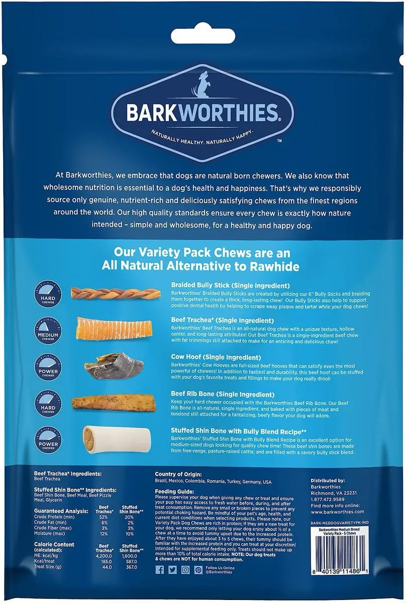 Barkworthies Variety Pack Medium Breed