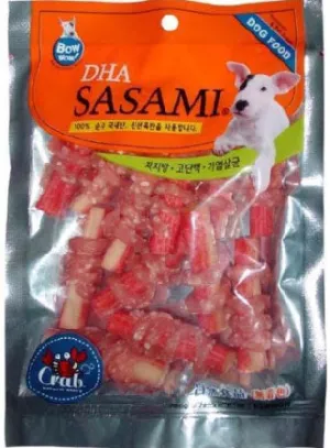 Bow Wow Imitation Crab Chicken Rice Jerky Dha Sasami Dog Treat 100g