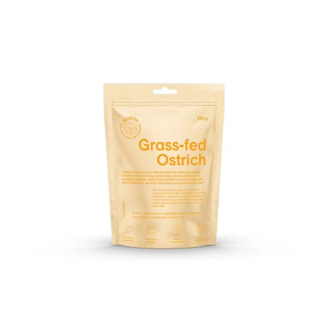 Buddy Grass Fed Ostrich Dog Treats 200g