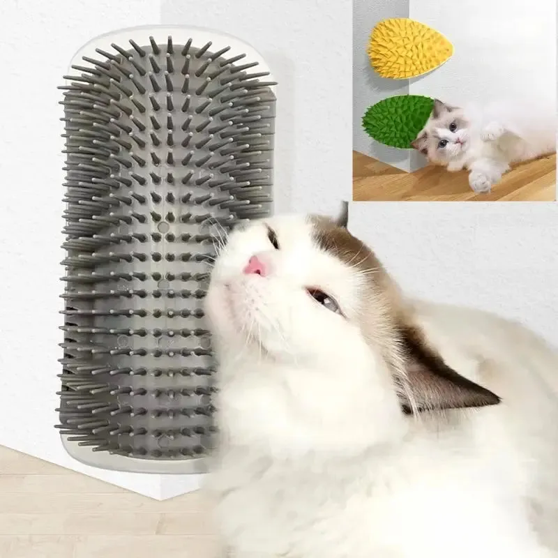 Cat Scratcher Massager Grooming Brush & Scratching Post for Cats