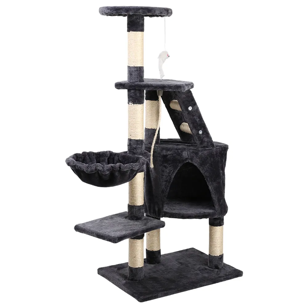 Cat Tree 120cm Trees Scratching Post Scratcher Tower Condo House Furniture Wood Multi Level