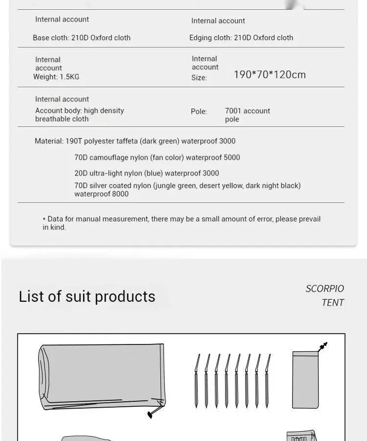 Difeike customer exposed camping beds, tents, single person hiking tents, lightweight overnight shelter for rain protection