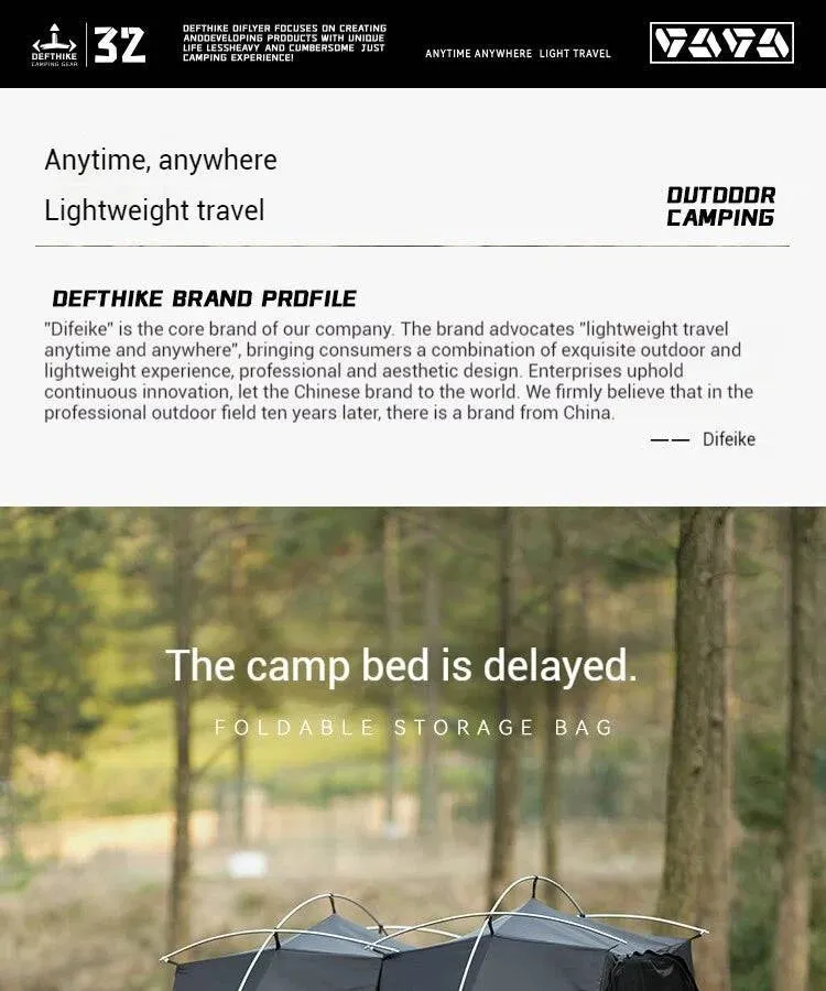 Difeike customer exposed camping beds, tents, single person hiking tents, lightweight overnight shelter for rain protection