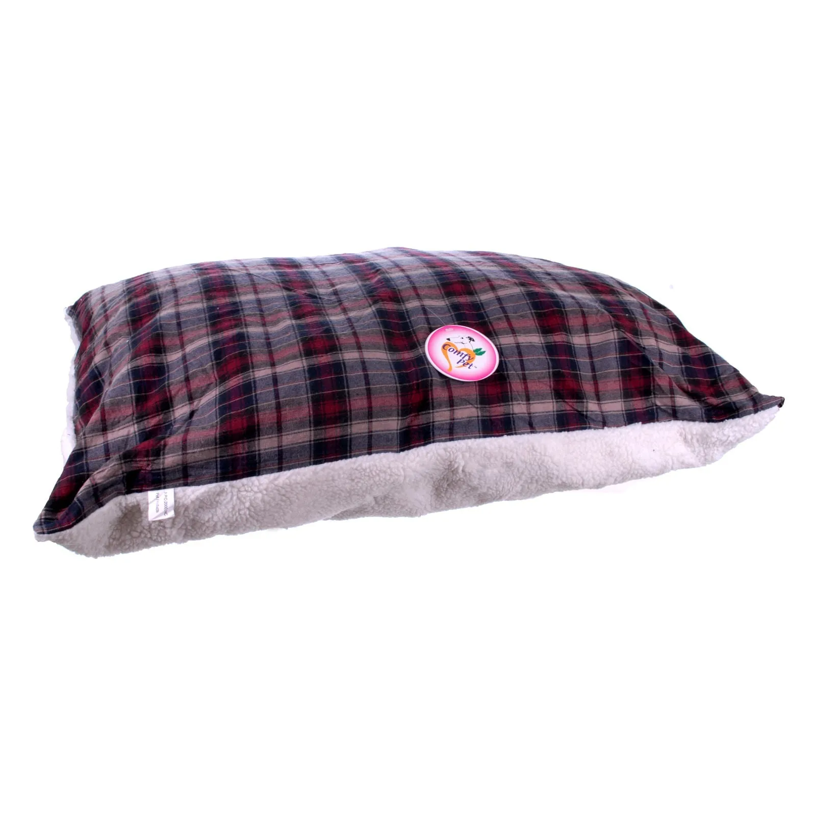 Flannel Sherpa Bed, Burgundy