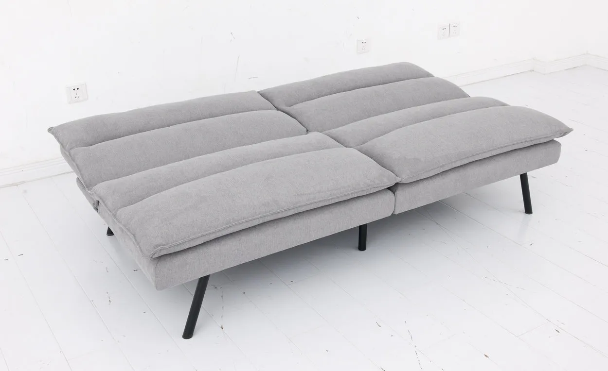 Grey ValueFlex SofaBed: Split Design, Memory Foam & Sturdy Steel Legs