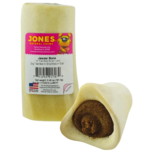 Jones Natural Jawzer Bone Chicken N Rice Flavor Filled Bone Dog Chew