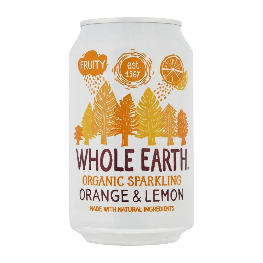 KA525 Whole Earth Organic Sparkling Orange & Lemon Drink 330ml (Pack of 24)