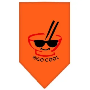 Miso Cool Screen Print Bandana Orange Large