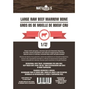 NatuRAWls Frozen Raw Beef Marrow Bone - Large (1/pk)