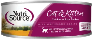 NutriSource Chicken & Rice Formula Canned Cat Food