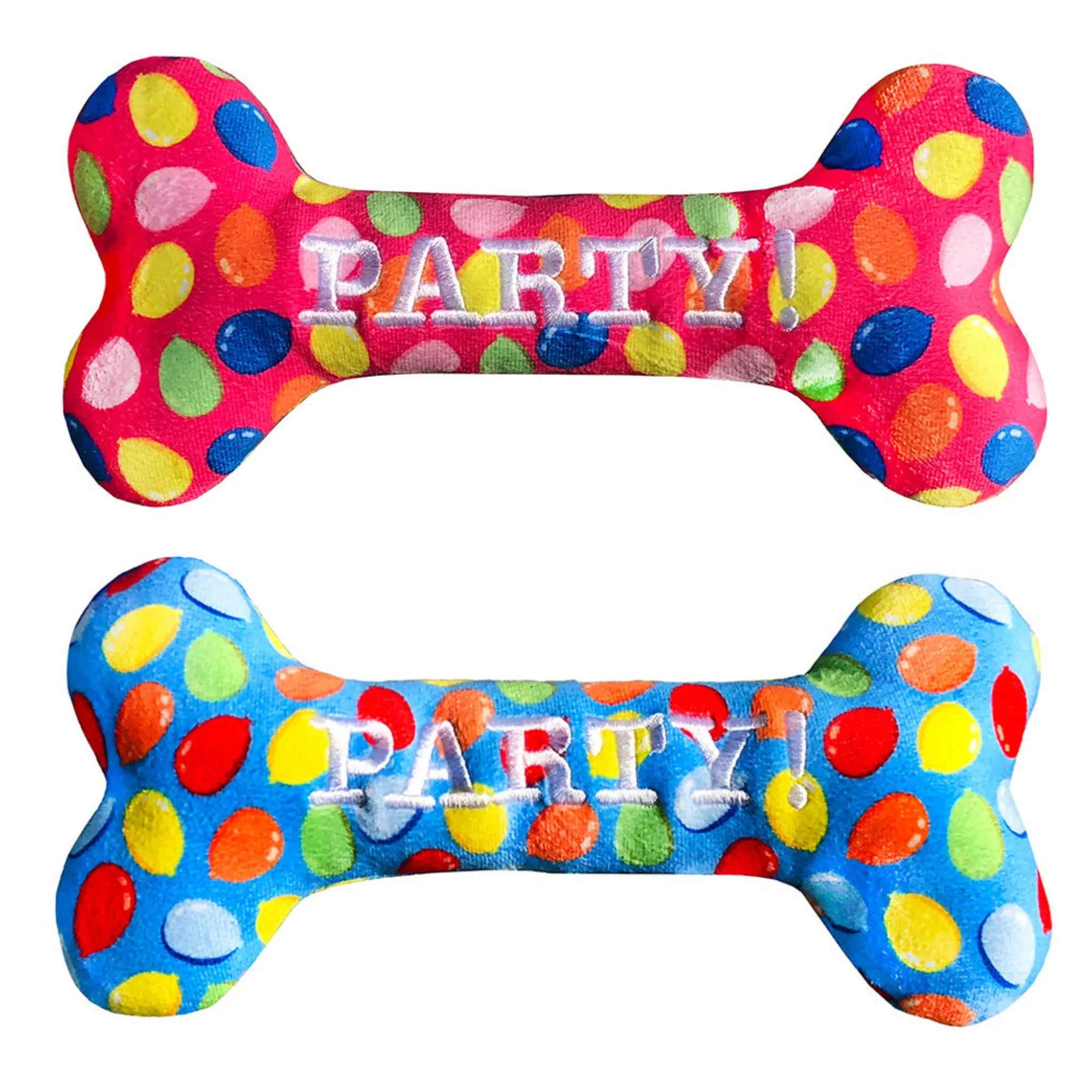 Party Time Plush Dog Bone