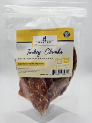 Penny Pet Kitchen Made Turkey Breast Chunks - 100% All Natural, 100% USA Made & Sourced - 1 Ingredient