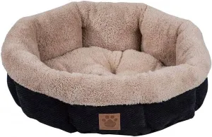 Precision Pet Snoozzy Mod Chic 12 Inch Round Pet Bed Black - 1 count