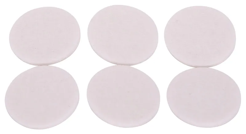 ProSource FE-50225-PS Furniture Pad, Felt Cloth, White, 1-3/8 in Dia, 5/64 in Thick, Round :CD 6: QUANTITY: 1