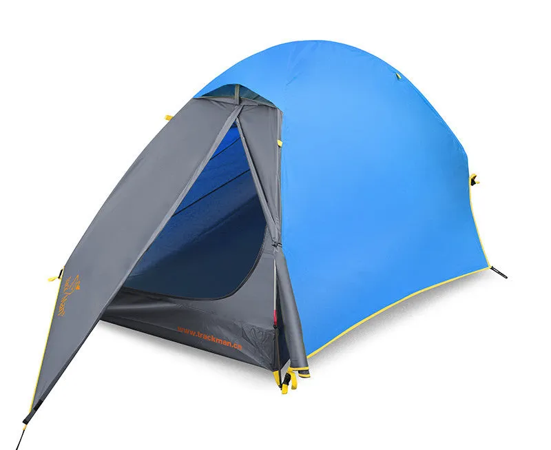 Single-person Aluminum Pole Tent Double-Layer Rainstorm-proof Windproof Light Portable Quick-Opening Professional Camping Tent