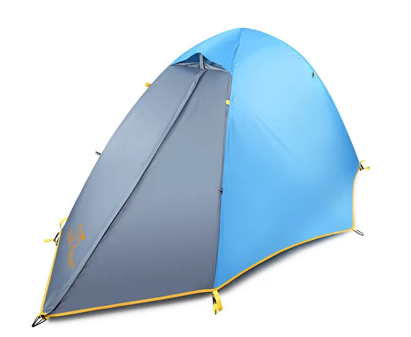 Single-person Aluminum Pole Tent Double-Layer Rainstorm-proof Windproof Light Portable Quick-Opening Professional Camping Tent