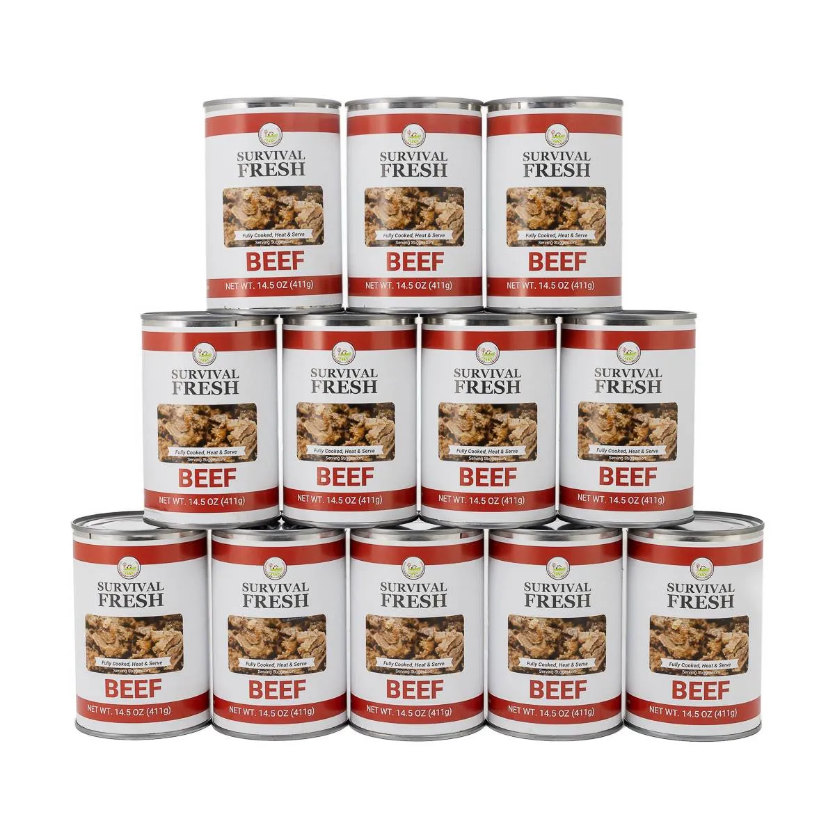 Survival Fresh Meats - Beef Canned Meat 14.5 oz Cans - Case of 12