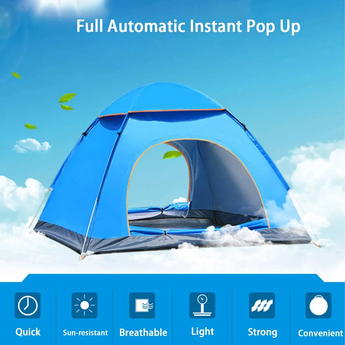 Tent Automatic 1~4 Person Outdoor Portable Anti-UV