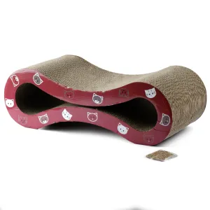 Trixie Mimi Wave Scratching Board for Cats (Wine Red)