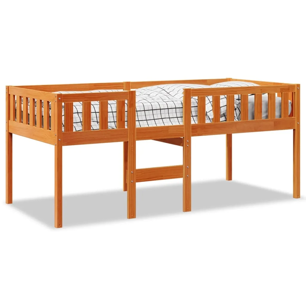 vidaXL Children's Bed without Mattress Wax Brown 75x190 cm Solid Wood Pine