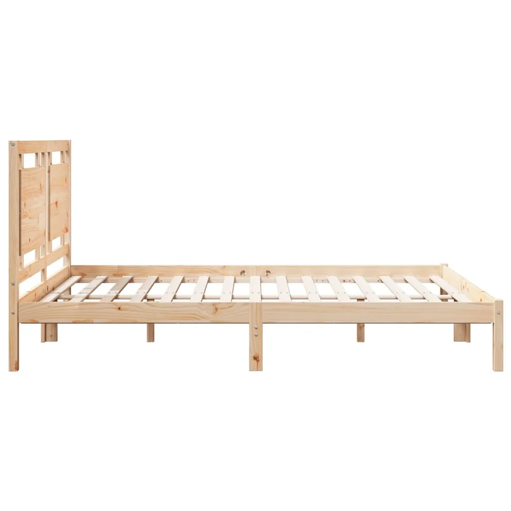 vidaXL Extra Long Bed Frame without Mattress?160x220 cm Solid Wood