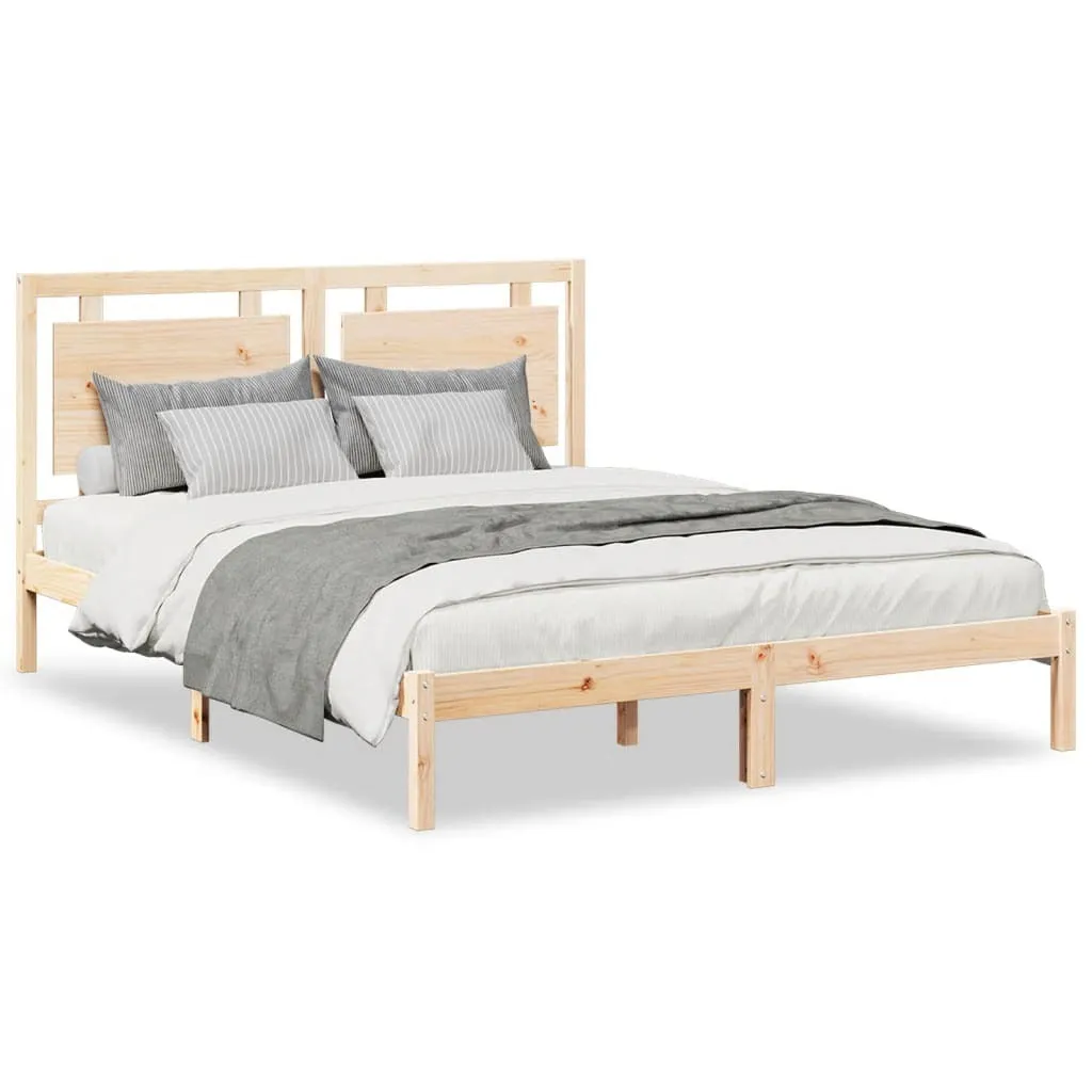 vidaXL Extra Long Bed Frame without Mattress?160x220 cm Solid Wood