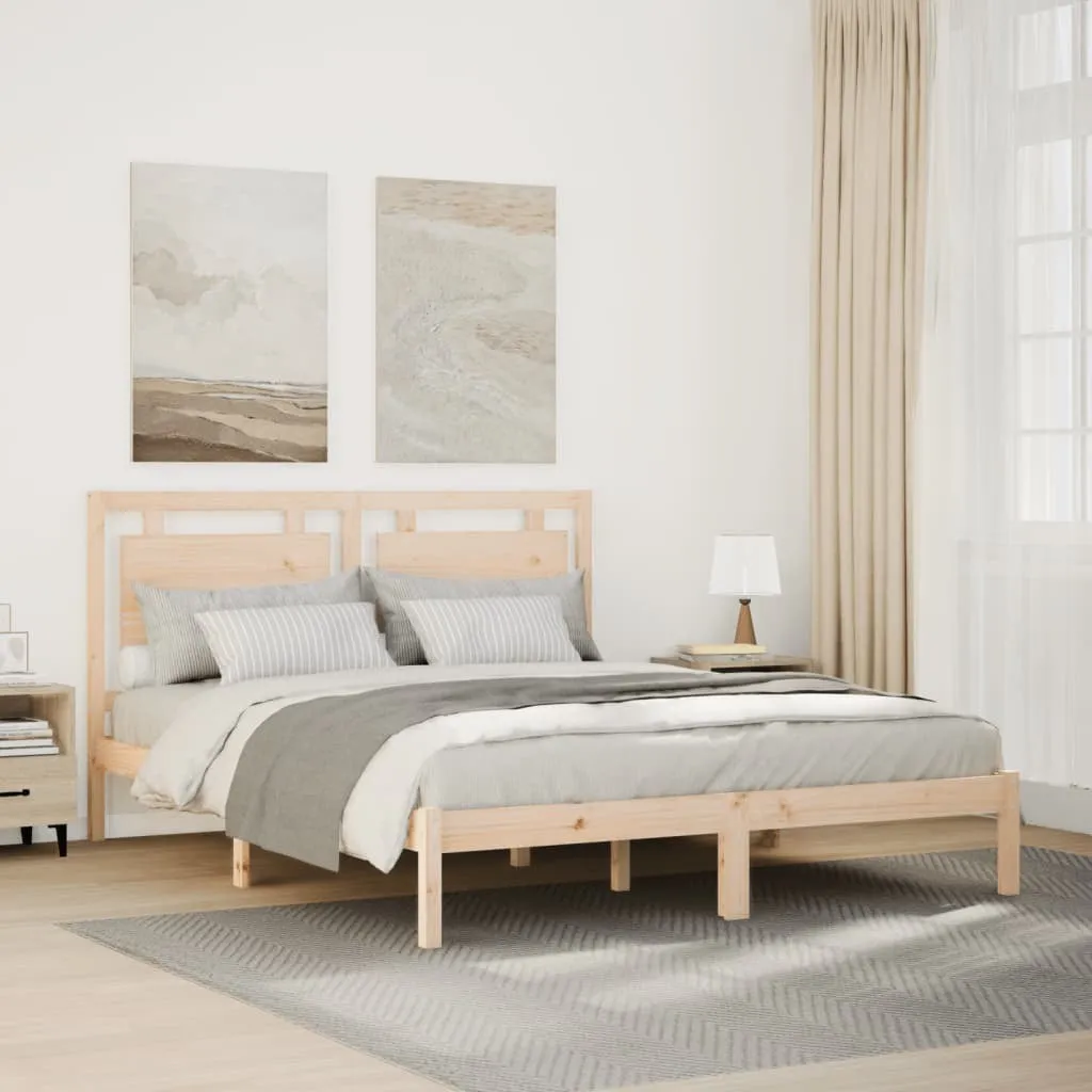 vidaXL Extra Long Bed Frame without Mattress?160x220 cm Solid Wood