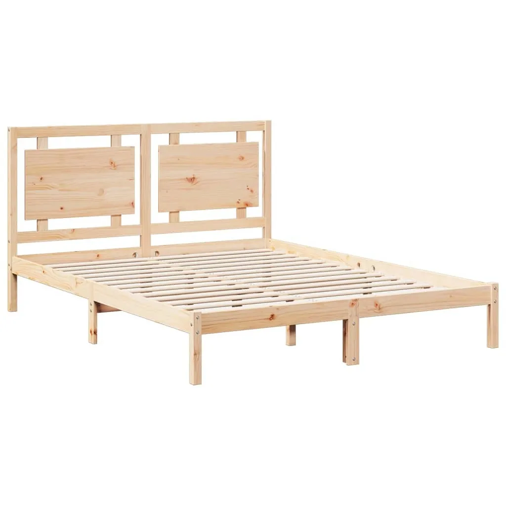 vidaXL Extra Long Bed Frame without Mattress?160x220 cm Solid Wood