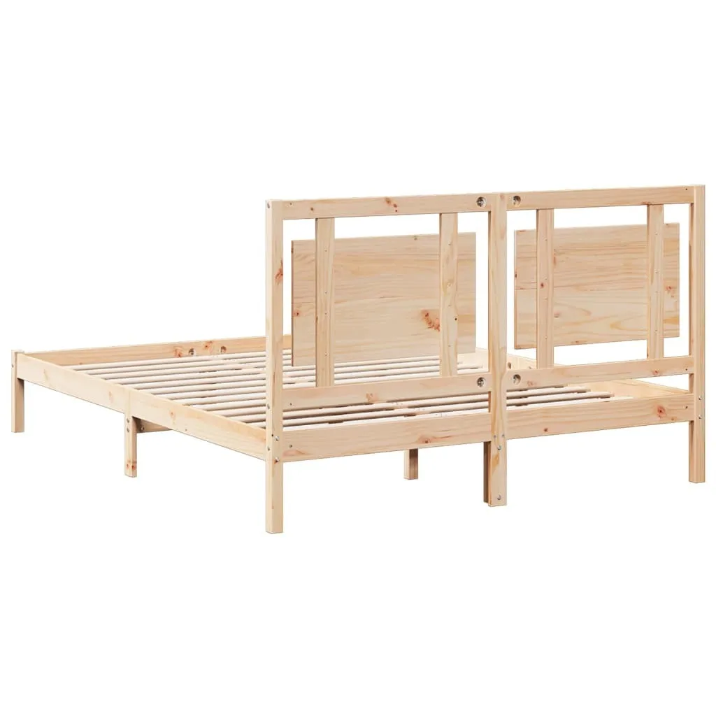 vidaXL Extra Long Bed Frame without Mattress?160x220 cm Solid Wood