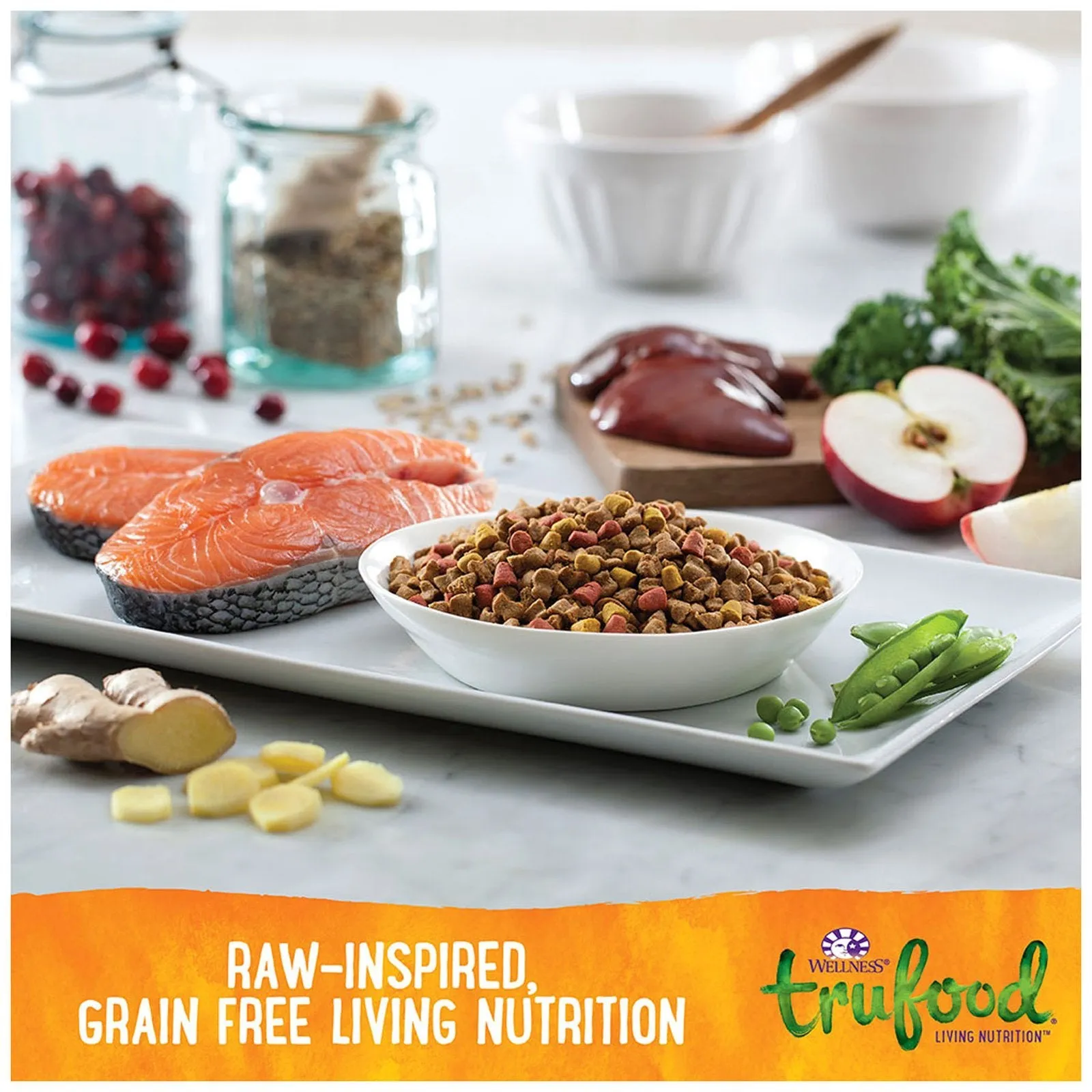 Wellness TruFood Baked Blends Grain-Free Salmon, Lentils & Turkey Liver Adult Recipe Dry Cat Food 2lb