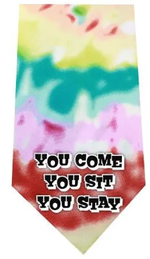 You Come, Sit, Stay Screen Print Bandana Tie Dye