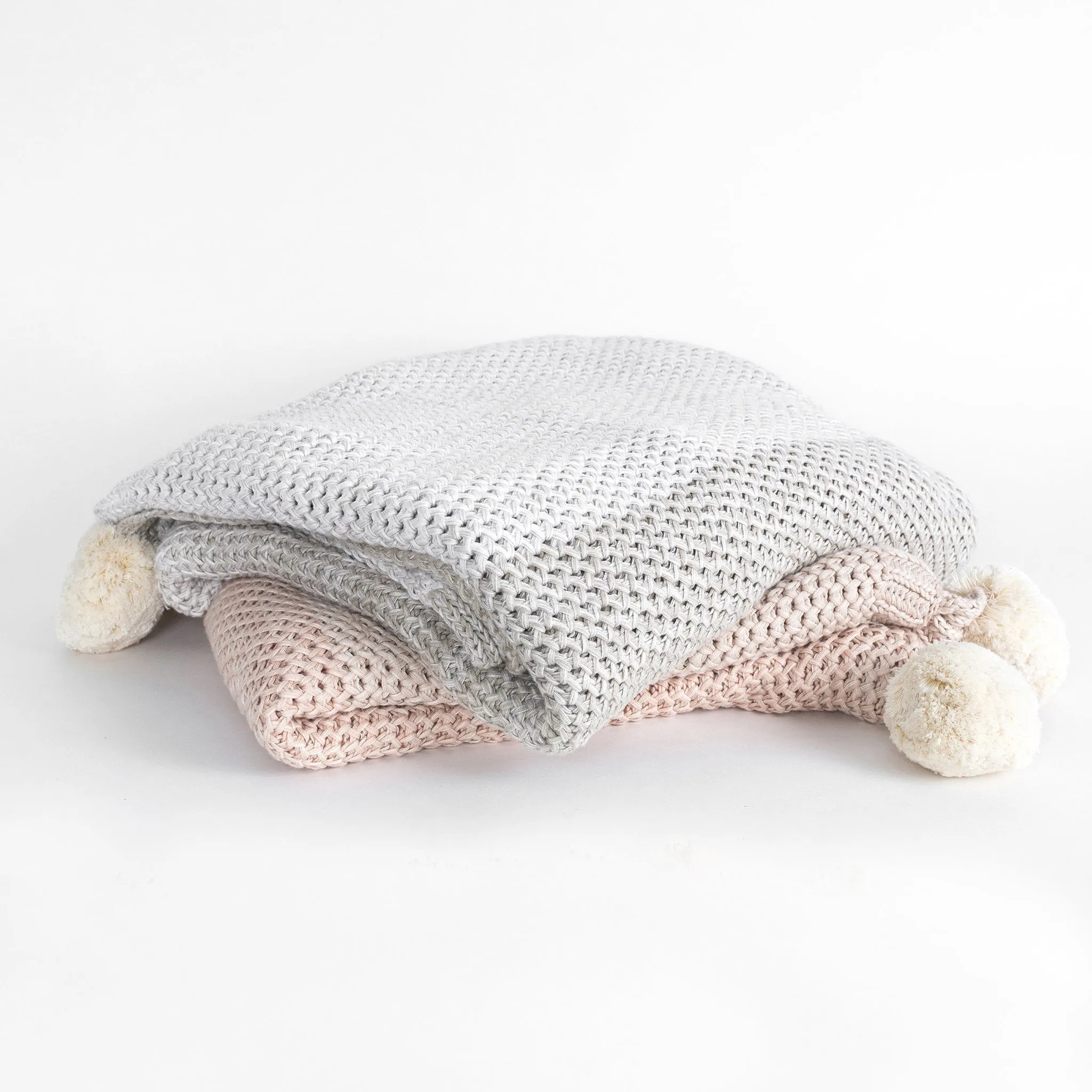 zestt Bodhi Knit Throw Blush