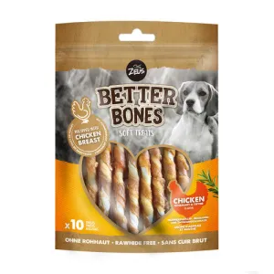 Zeus | Better Bones | Rawhide Free Dog Chews | Chicken Twists - 10 Pack